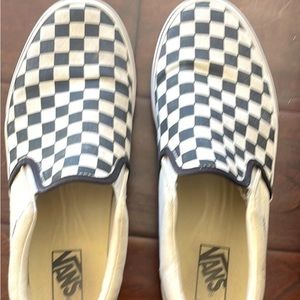 Mens Checkered Slip On Vans Sz 9.5
